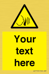 Custom warning sudden loud noise