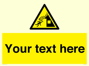 Custom warning roof avalanche