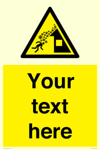 Custom warning roof avalanche