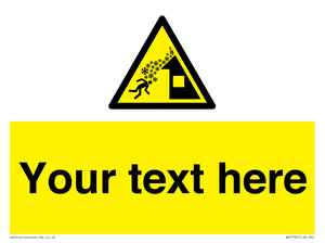 Custom warning roof avalanche