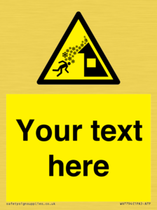 Custom warning roof avalanche