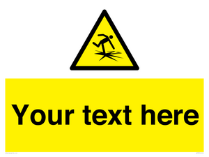 Custom warning thin ice