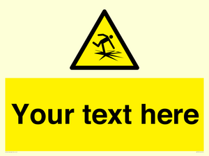 Custom warning thin ice