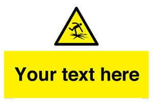 Custom warning thin ice