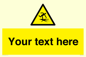 Custom warning thin ice