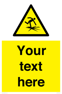 Custom warning thin ice