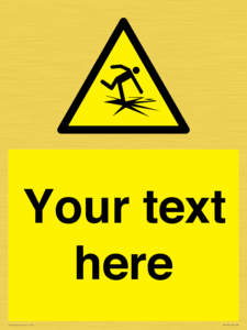 Custom warning thin ice