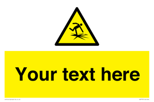 Custom warning thin ice