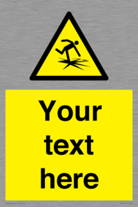 Custom warning thin ice