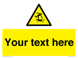 Custom warning thin ice