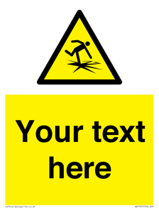 Custom warning thin ice