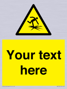 Custom warning thin ice