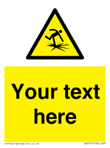 Custom warning thin ice