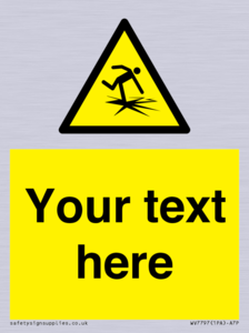 Custom warning thin ice