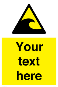 Custom warning tsunami hazard zone