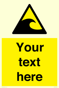 Custom warning tsunami hazard zone