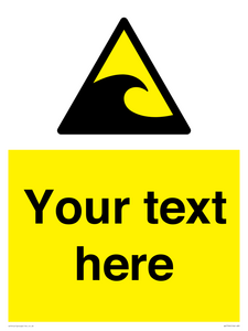 Custom warning tsunami hazard zone