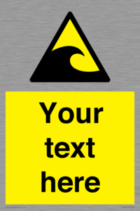 Custom warning tsunami hazard zone