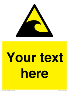 Custom warning tsunami hazard zone