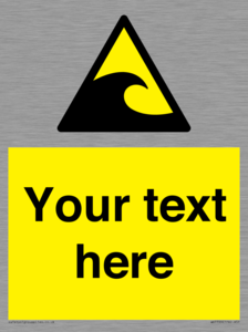 Custom warning tsunami hazard zone