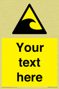 Custom warning tsunami hazard zone