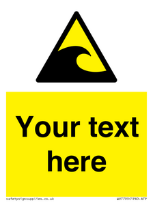 Custom warning tsunami hazard zone