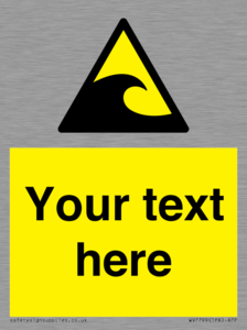 Custom warning tsunami hazard zone