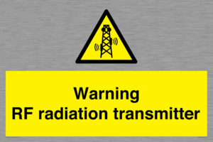 Warning RF radiation transmitter