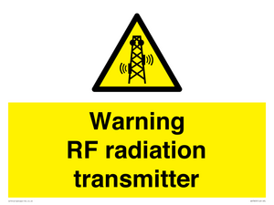 Warning RF radiation transmitter