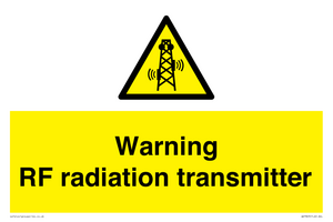 Warning RF radiation transmitter