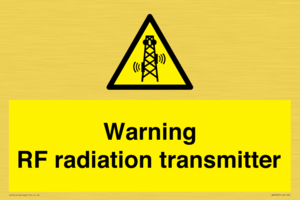 Warning RF radiation transmitter