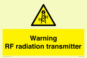 Warning RF radiation transmitter