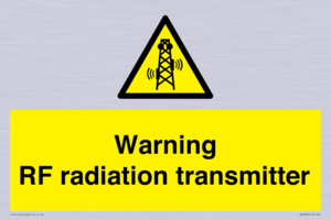 Warning RF radiation transmitter