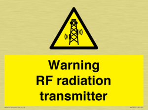 Warning RF radiation transmitter