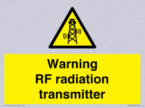 Warning RF radiation transmitter