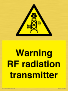 Warning RF radiation transmitter