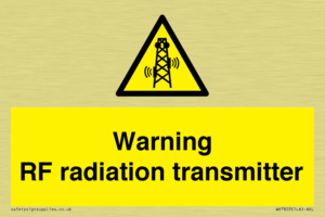 Warning RF radiation transmitter
