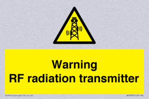 Warning RF radiation transmitter