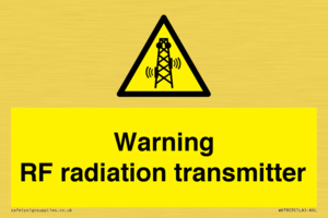 Warning RF radiation transmitter