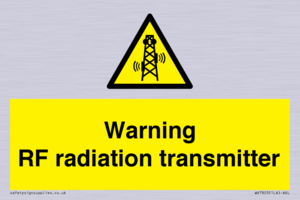Warning RF radiation transmitter