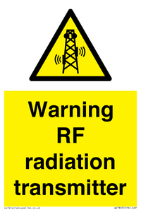 Warning RF radiation transmitter