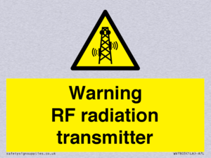 Warning RF radiation transmitter