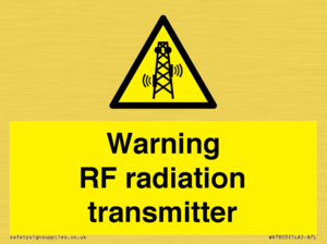 Warning RF radiation transmitter