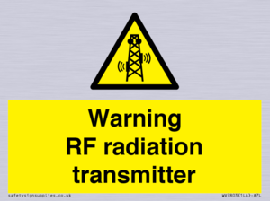 Warning RF radiation transmitter