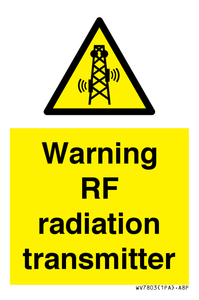 Warning RF radiation transmitter