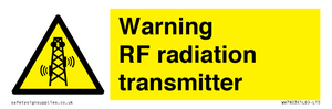 Warning RF radiation transmitter
