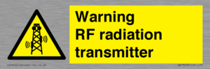 Warning RF radiation transmitter