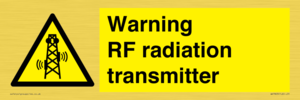 Warning RF radiation transmitter
