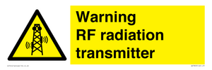 Warning RF radiation transmitter