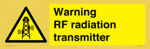 Warning RF radiation transmitter
